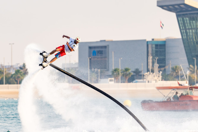 Tomorrow: The Launch of the "Flyboard" and "Jet Ski" Championships in Abu Dhabi