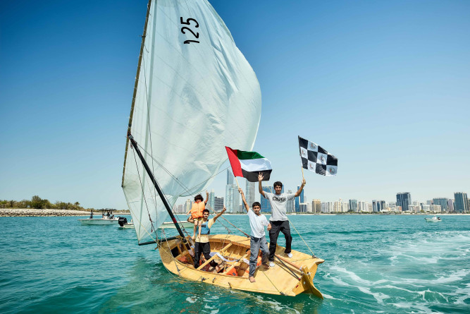 “Zelzal 125” Claims Victory in Thrilling 22-Ft Dhow Sailing Race in Abu Dhabi