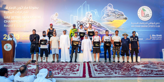 Sheikh Abdul Aziz Al Nuaimi, the champion of the veterans and Al-Tayer first ski category