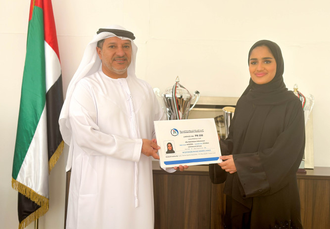 Alia Abdel Salam becoming the first Emirati woman for Formula 4 powerboat races