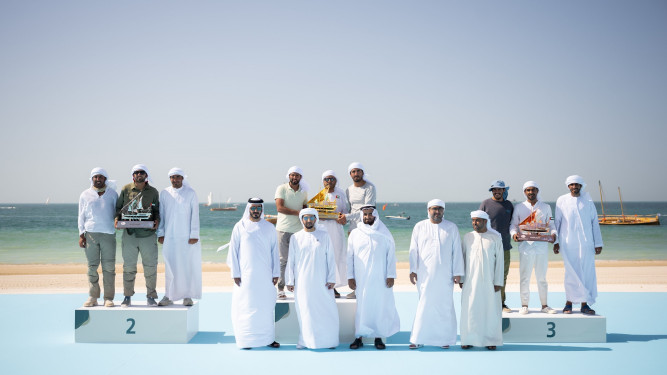 Hamdan bin Zayed awards winners of 7th Historic Dalma dhow race