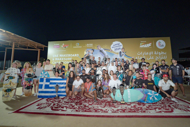 The conclusion of the UAE Water Skiing Championship in Abu Dhabi with massive international participation
